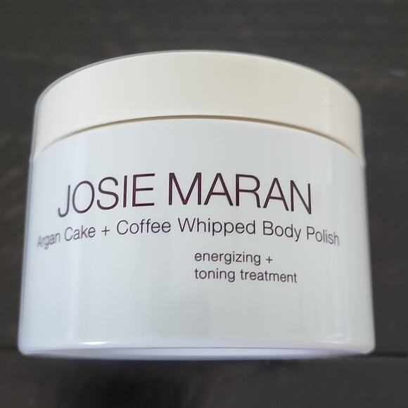 JOSIE MARAN Scrub Argan Cake + Coffee Whipped Body Polish Unscented 10 oz - Picture 2 of 4